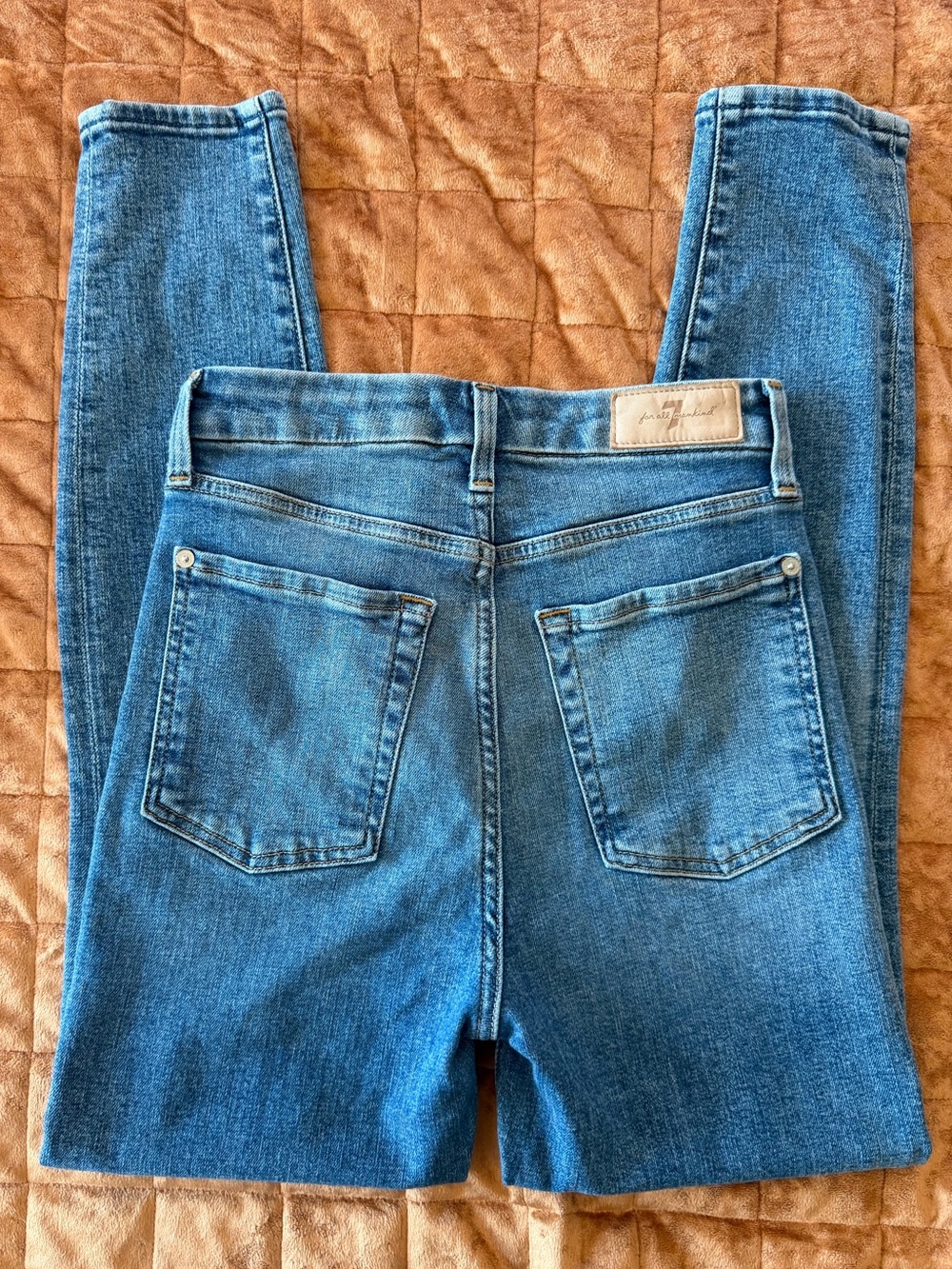7 For All Mankind Luxe Vintage Aubrey High Rise Skinny Jeans - Picture 7 of 11